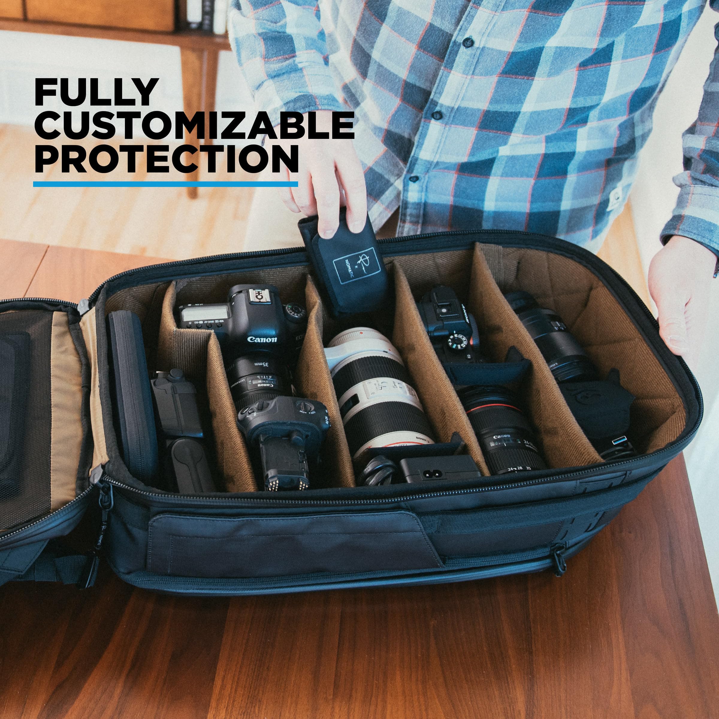 NOMATIC McKinnon Camera Pack- Travel Camera Bag by Peter McKinnon for Photographers, DSLR Camera Backpack for Men and Women Black Camera Pack U1