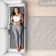 Massage Mat Vibration Pad - Full Body Vibration Mattress Pad for Bed with Rotating Shiatsu Neck Massage Pillow - 10 Vibrating Motors, 4 Warming Heating Spots - Neck, Shoulder, Back Massager Black 1 Count (Pack of 1) U2