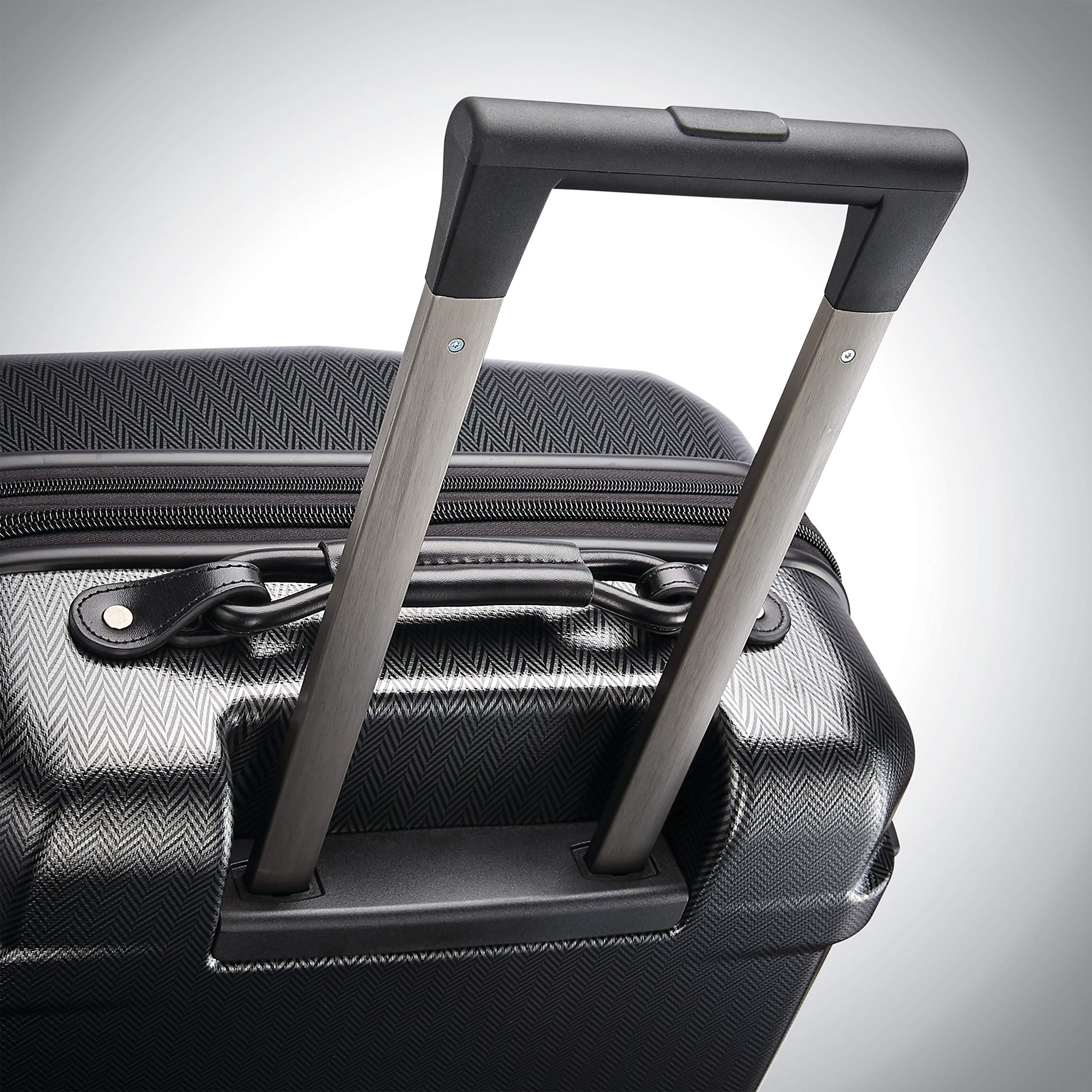 Hartmann Century Deluxe Hardside Expandable Large Checked Luggage with Spinner Wheels, Black/Gunmetal Black/Gunmetal 22 x 16 x 9 U1
