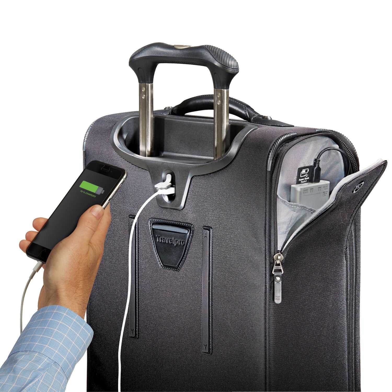 Travelpro Crew 11 Softside Expandable Luggage with Spinner Wheels, Black, Carry-On 19-Inch U1