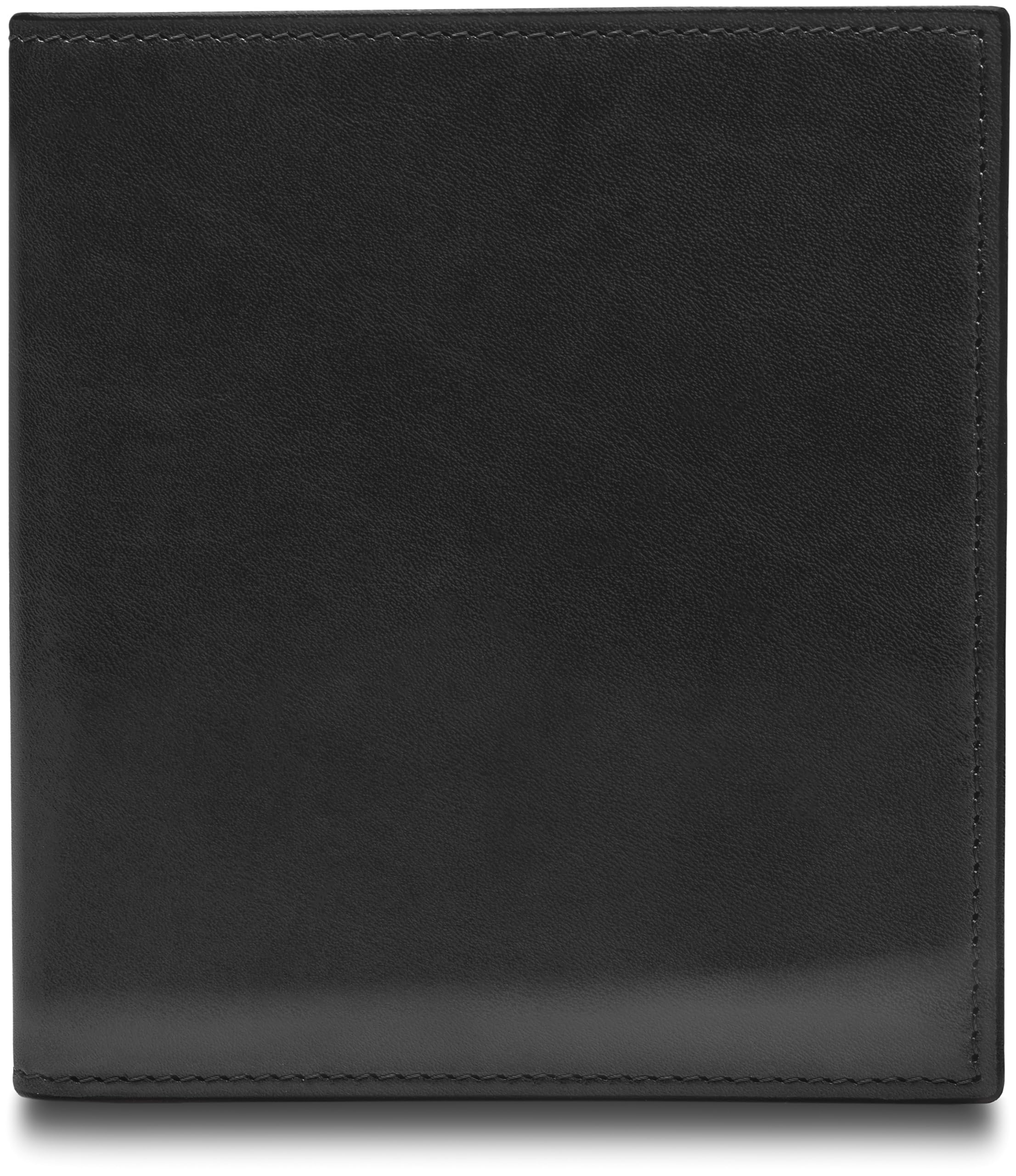 Bosca Men’s Wallet In Old Leather – 12 Pockets Bi-Fold Credit Holder Hand-Stained Full Grain Leather, RFID Blocking Black Black  U1