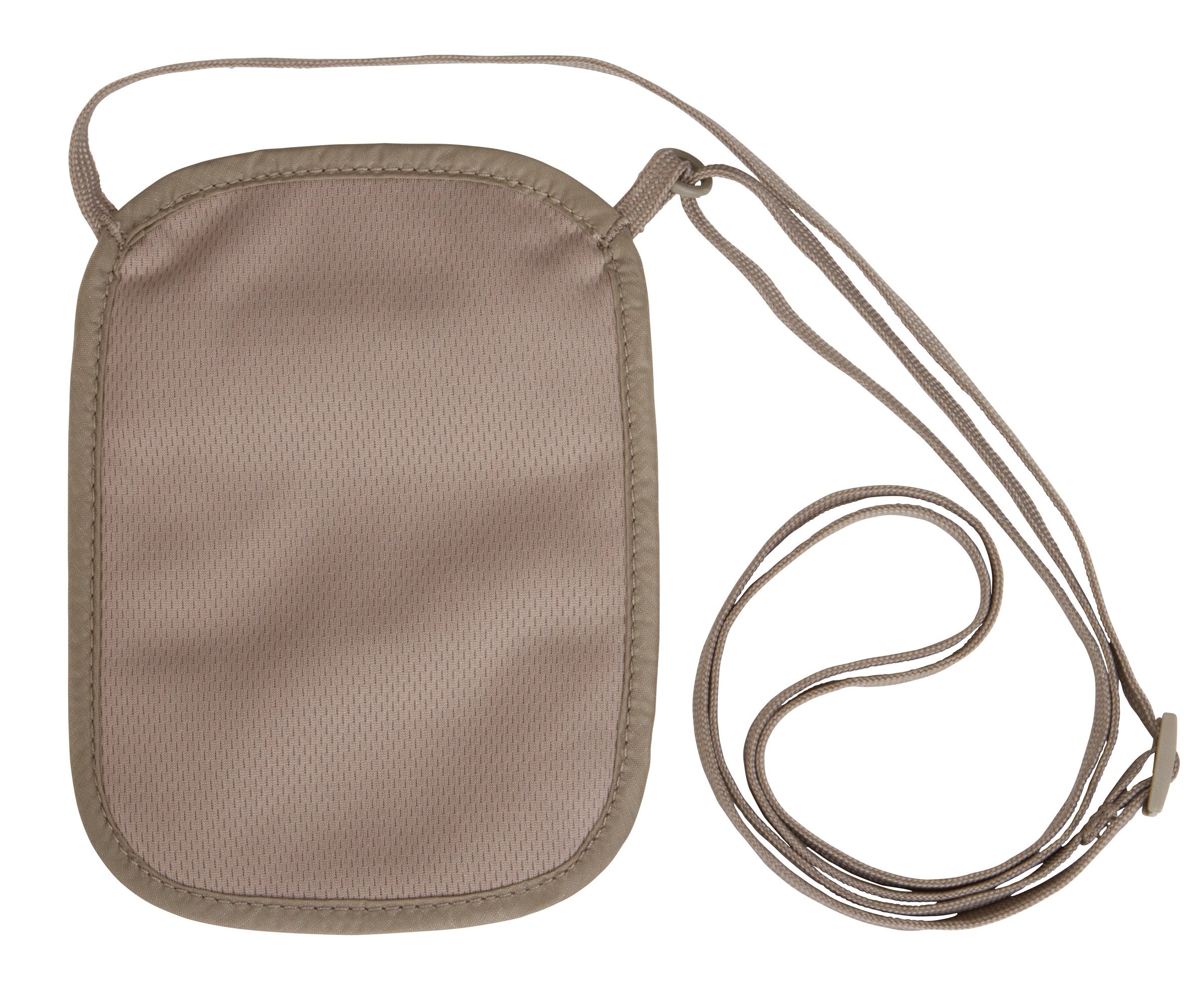 eagle creek RFID Blocker Neck Wallet - Durable and Lightweight Travel Passport and Valuables Organizer with Hook and Loop Closure and Adjustable Neck Strap, Tan Tan One Size U1