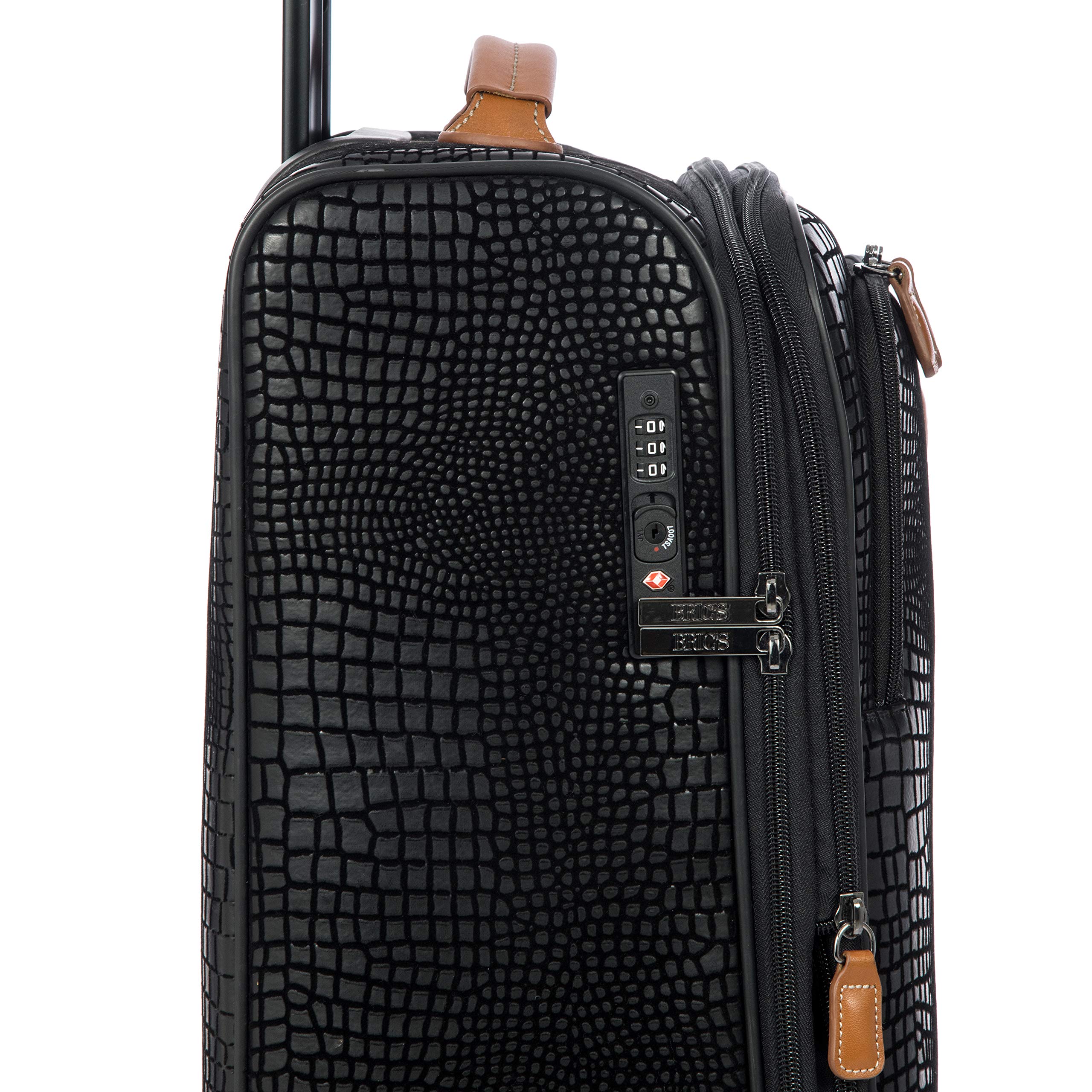 Bric's MY SAFARI 21" EXPANDABLE SPINNER - 001 BLACK BLACK/COGNAC 21 Inch Expandable U1