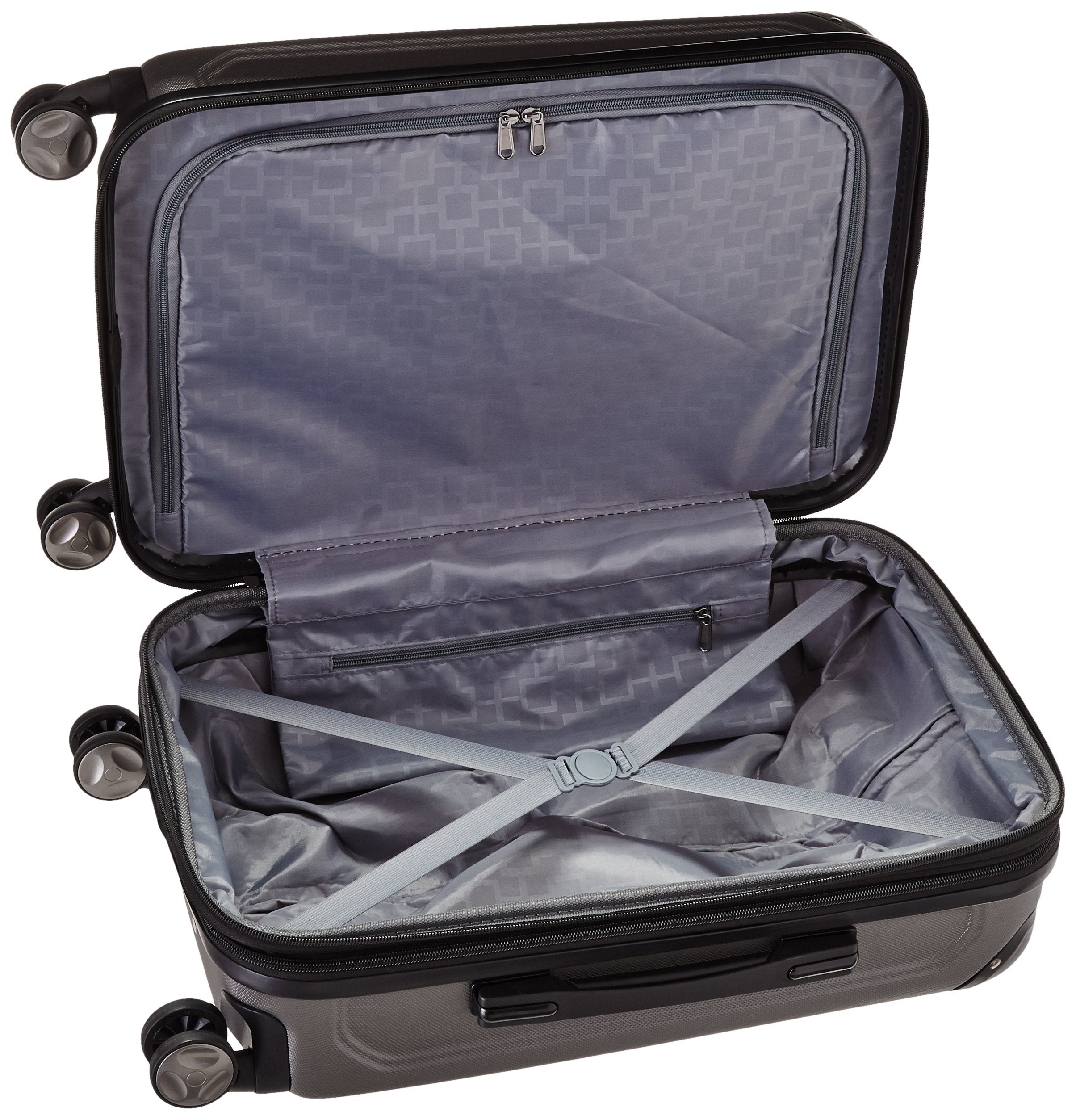 Heritage Travelware O'Hare 20" Hardside Expandable 8-Wheel Spinner Carry-on Luggage, Silver U1