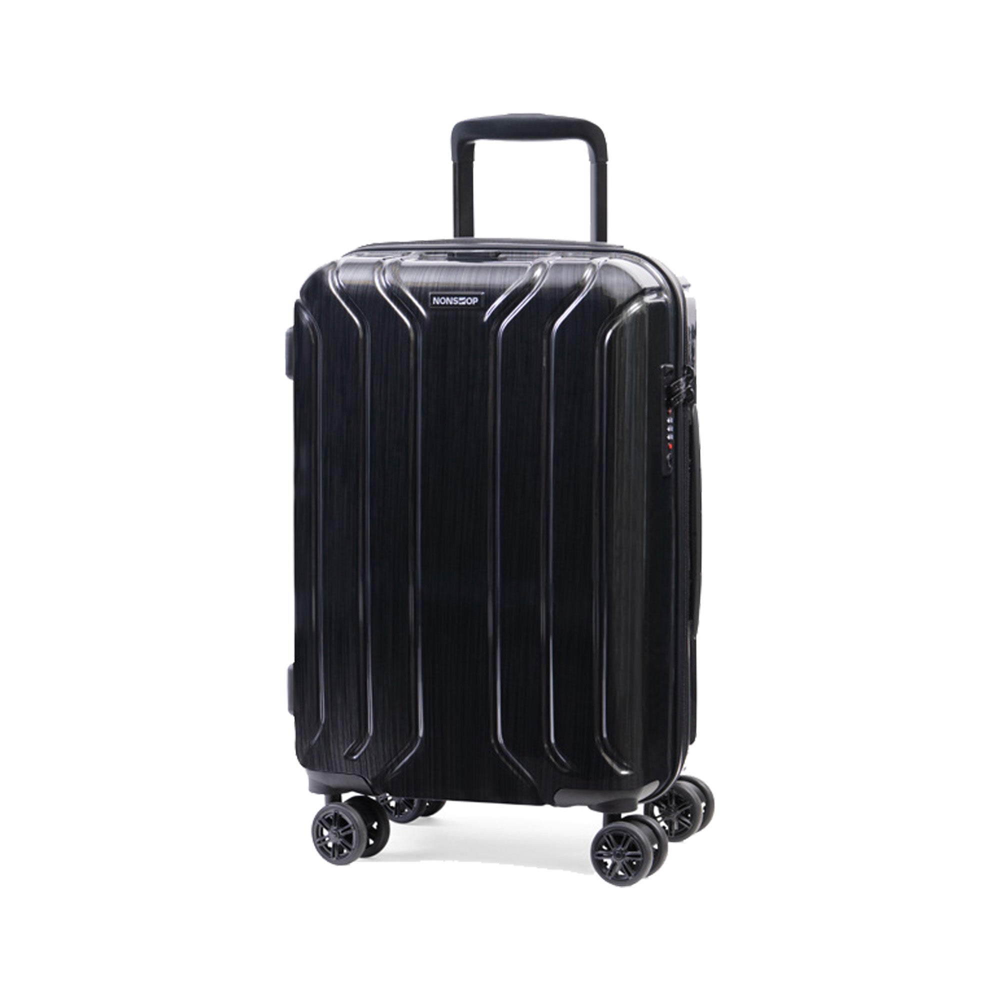 NONSTOP New York Elite Luggage Expandable Lightweight Spinner Wheels hard side shell Travel Suitcase Set, TSA Lock, Double USB Port, 3 packing cubes ( Black , 6-Piece Set ) Black 6 Piece Set U2