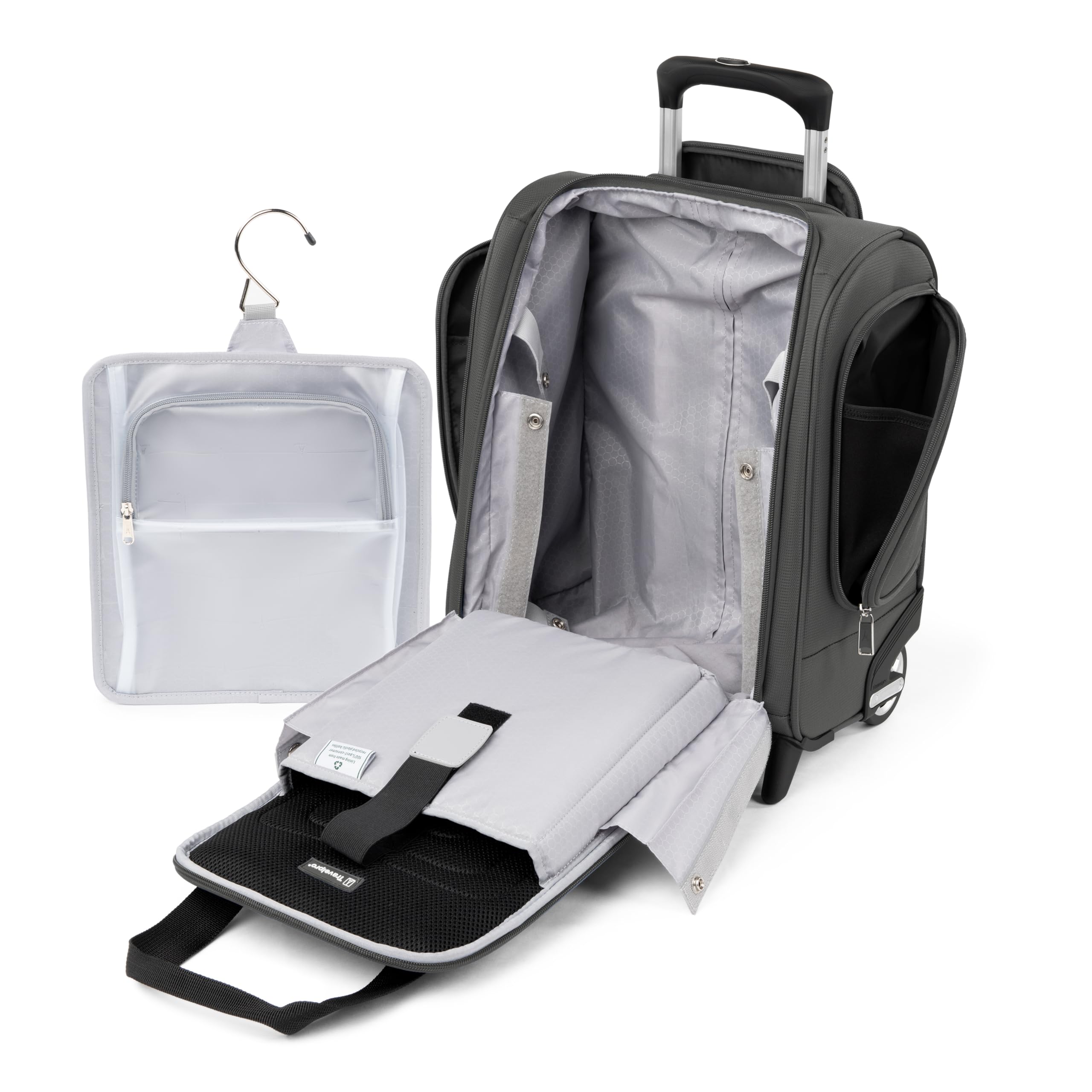 Travelpro Luggage Maxlite 5 Softside Lightweight Rolling Underseat Compact Carry on Upright 2 Wheel Bag, Men and Women ( Shadow Grey , 15-Inch ) Shadow Grey 15 Inch U2
