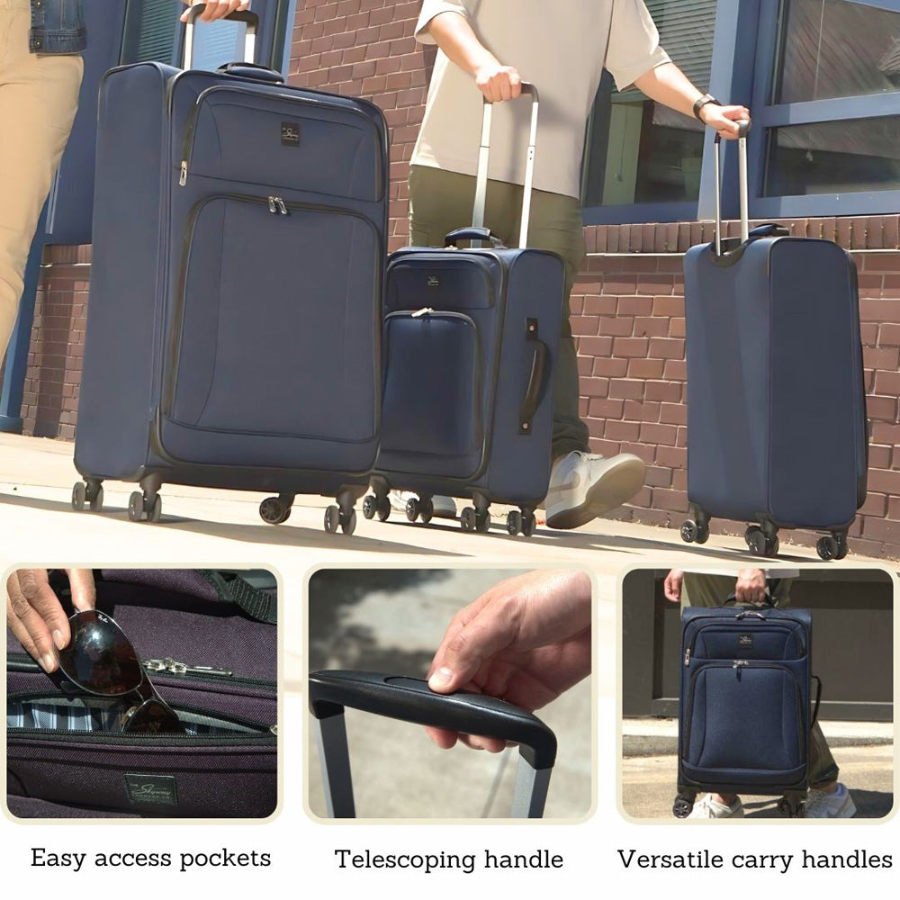 Skyway Epic Softside Expandable Luggage with Spinner Wheels ( Surf Blue , Carry-On 20-Inch ) Surf Blue Carry On 20 Inch U3