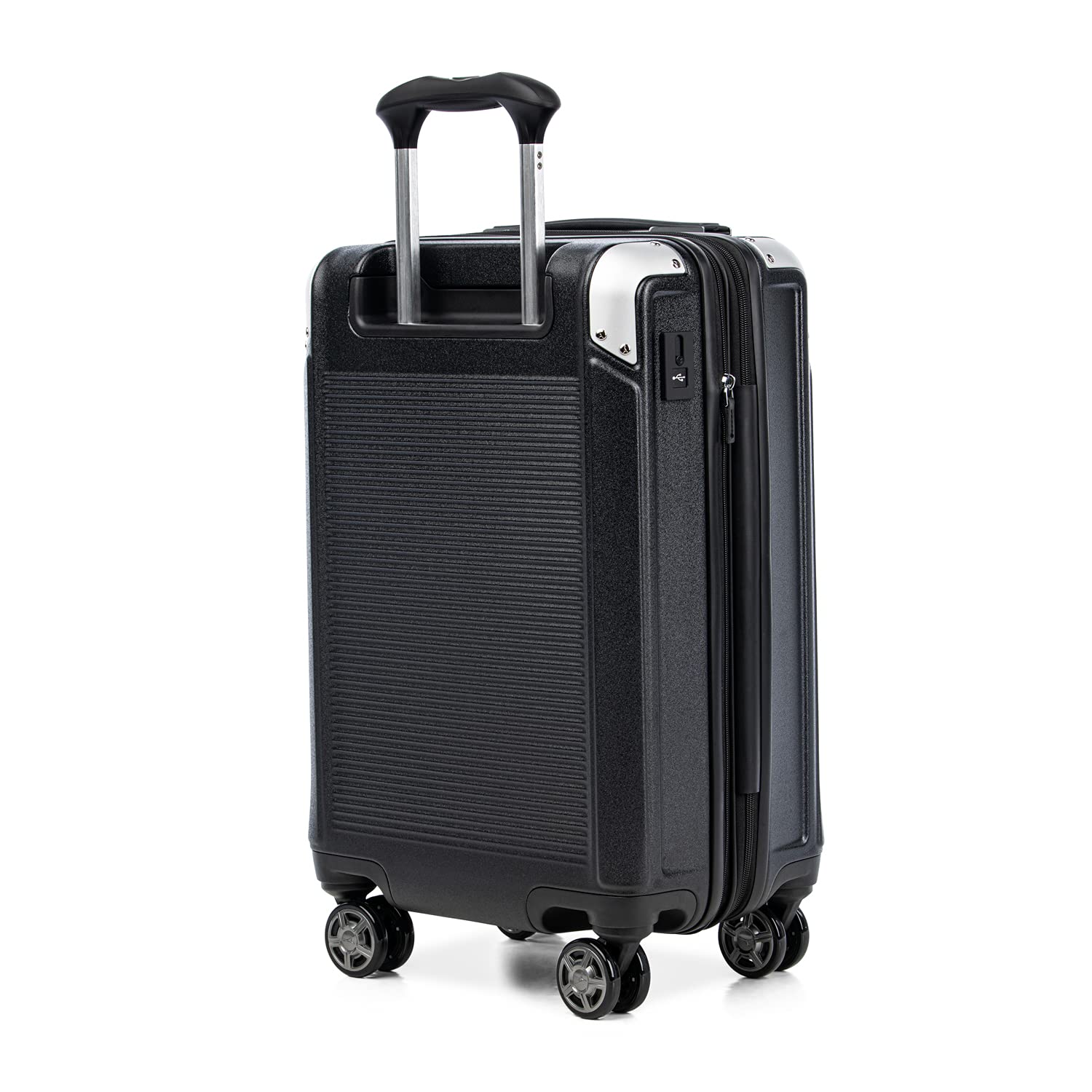 Travelpro Platinum Elite Hardside Expandable Spinner Wheel Luggage TSA Lock Hard Shell Polycarbonate Suitcase ( Shadow Black , Carry-on 21-Inch ) Shadow Black Carry On 21 Inch U2