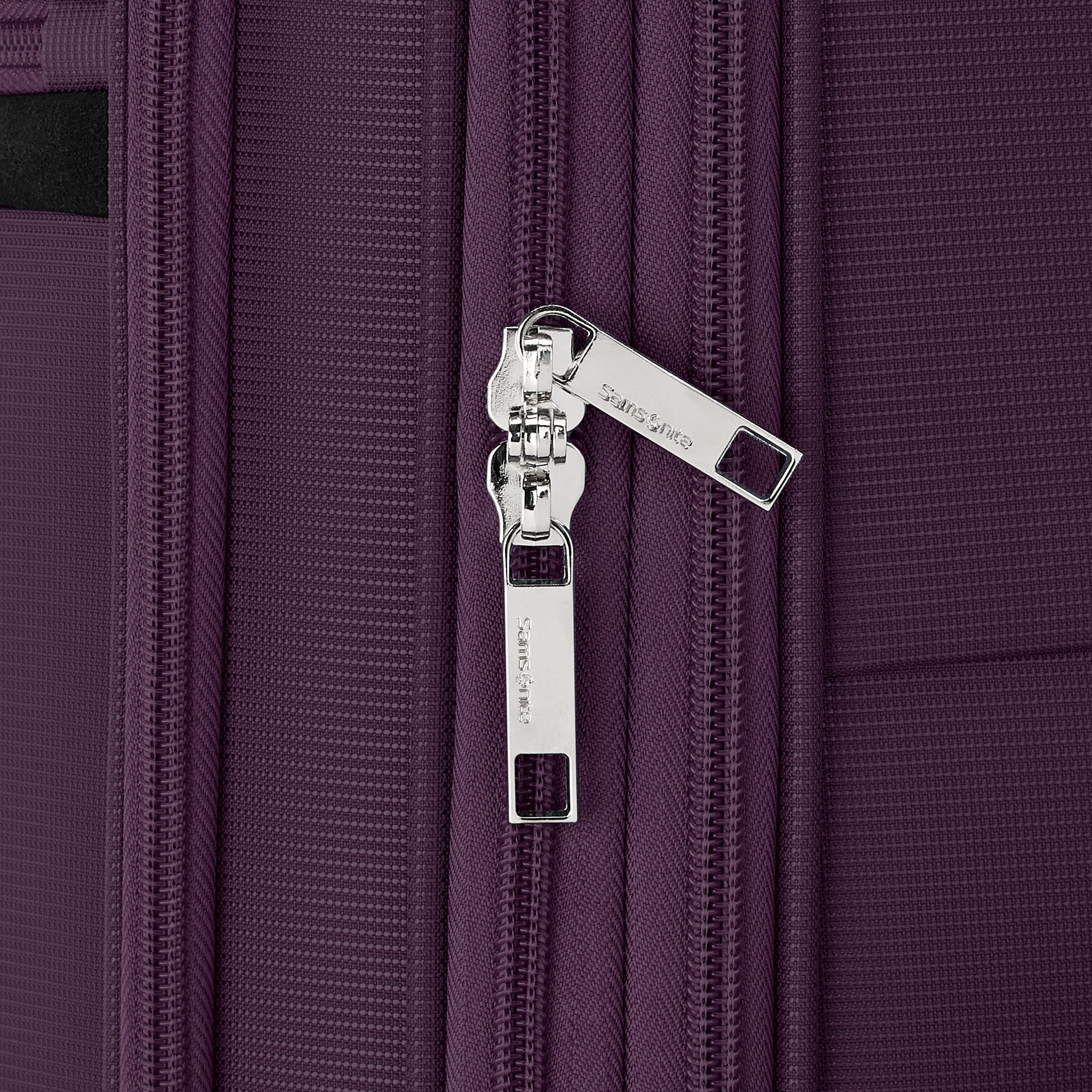 Samsonite Element Soft-Sided 29-Inch Lightweight Large Checked Expandable Suitcase: Durable, 360 Spinner Wheels, Adjustable Telescopic Handle, 2 Front & 1 Side Pocket ( Purple , 29-Inch Checked-Large ) Purple 29 Inch Checked Large U9