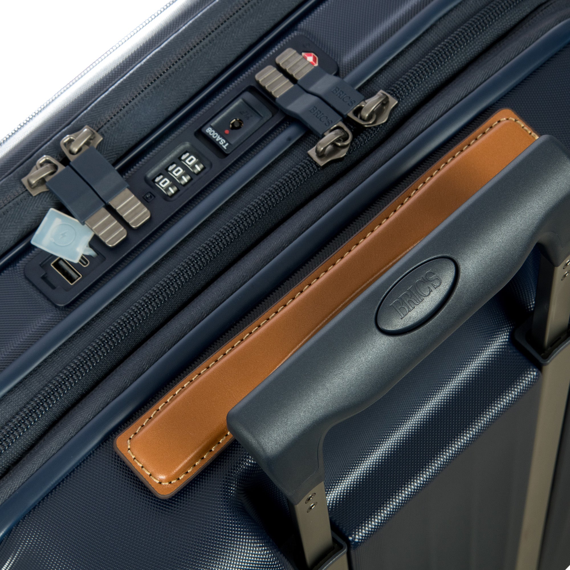 Bric's Taormina 21" Carry-on Expandable Spinner with Pocket ( Blue , One Size ) Blue One Size U1