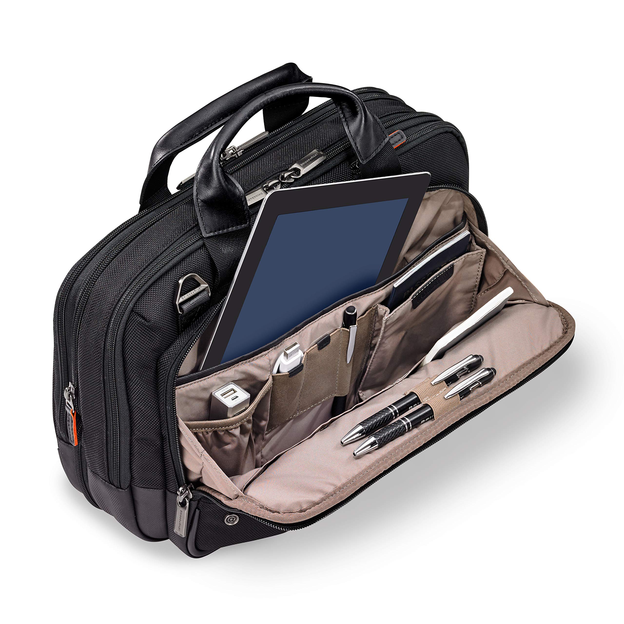 Briggs & Riley @work Slim Brief ( Black , Slim ) Black Slim U2