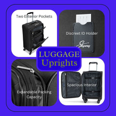 Skyway Luggage Seville Softside 5-Piece Travel Luggage Weather & Abrasion Resistant, Expandable with Spinner Wheels ( Black , 5-Piece Set ) Black 5 Piece Set U1