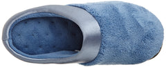 Isotoner Women's Microterry PillowStep Satin Cuff Clog Slippers Denim Medium 7 5 8 B M US U2
