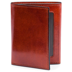 Bosca Mens Old Leather Collection Double ID Trifold Wallet U2