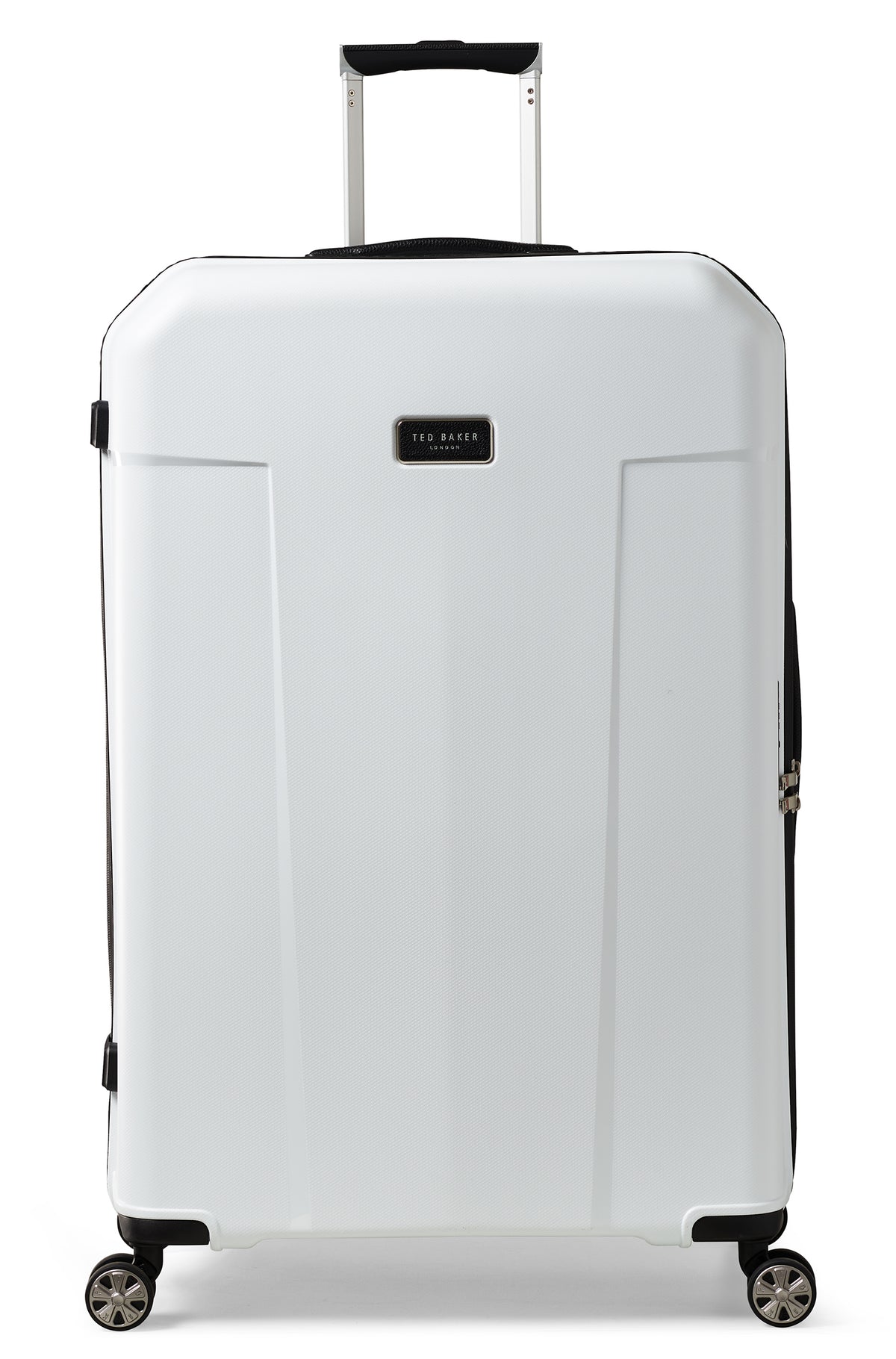 Ted Baker Flying Colours Hardside Trolley 4 Wheel Spinner, TSA Lock, Lightweight Suitcase, Men and Women ( White , 28-Inch Checked-Large ) White 28 Inch Checked Large U1