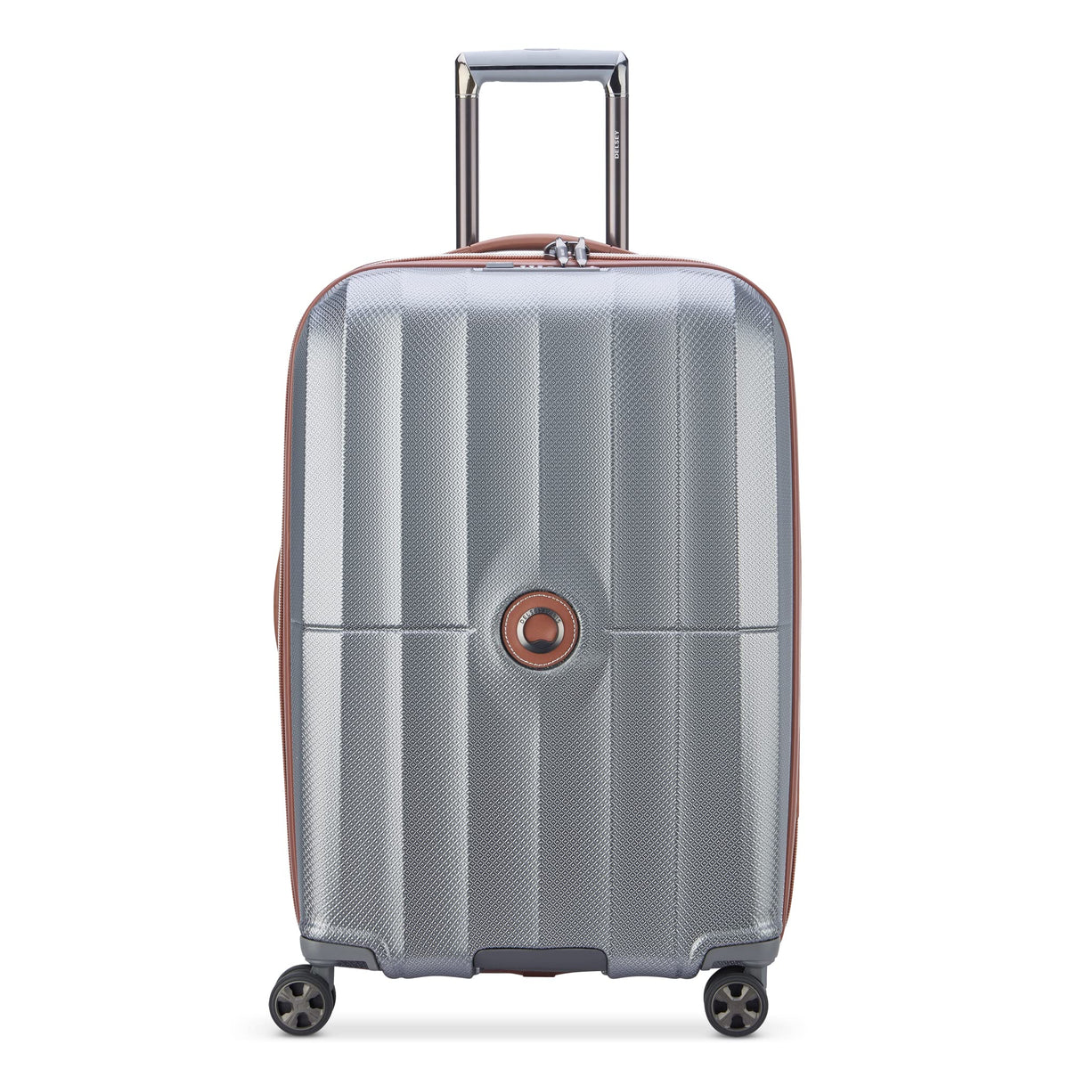 DELSEY Paris Carrousel Hardside Expandable Luggage with Spinner Wheels Graphite Checked Medium 24 Inch U2