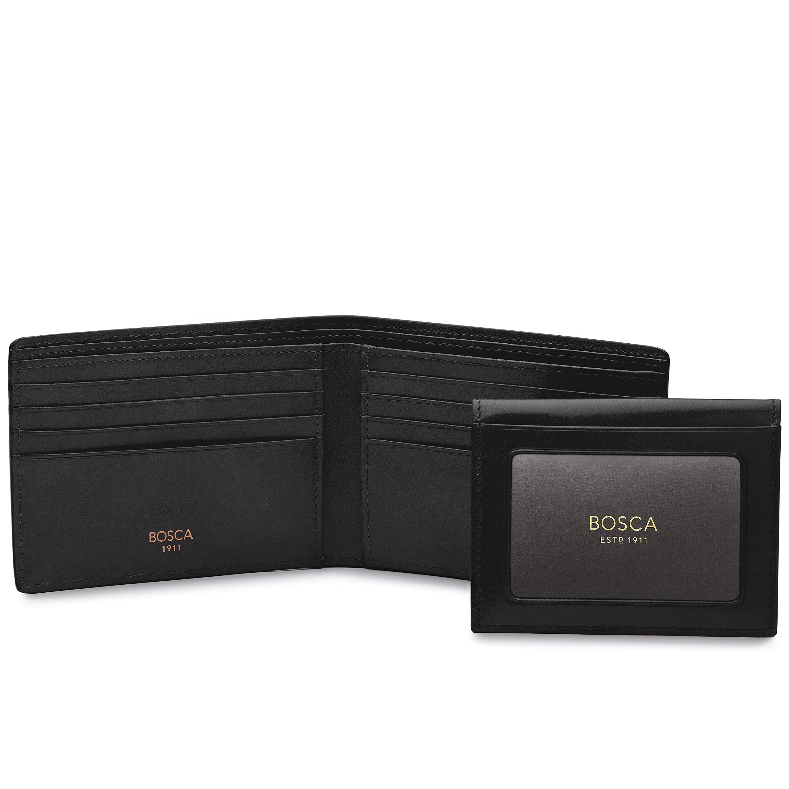 Bosca Men's Wallet, Dolce Leather Credit Wallet with I.D. Passcase ( Black , One Size ) Black One Size U4