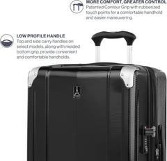 Travelpro Pathways 3 Hardside Expandable Luggage, 8 Spinner Wheels, Lightweight Hard Shell Suitcase ( Black Knight , Carry On 21 Inch ) Black Knight Carry On 21 Inch U15