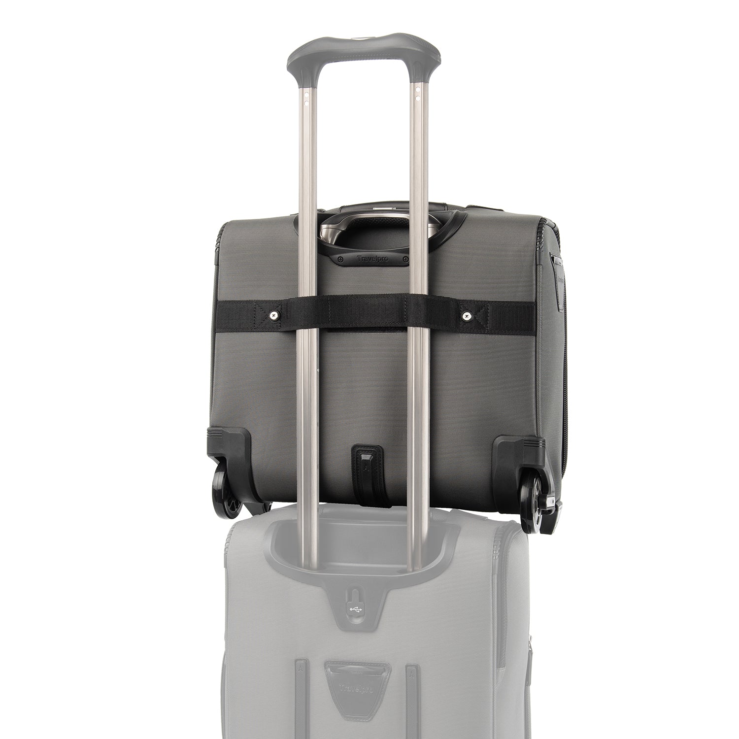 Travelpro Crew Versapack Carry-on 2 Wheel Upright Rolling Tote, 14-Inch Laptop or Tablet Pocket, Men and Women, Jet Black, 16.5-Inch ( Titanium Grey , One Size ) Titanium Grey One Size U1