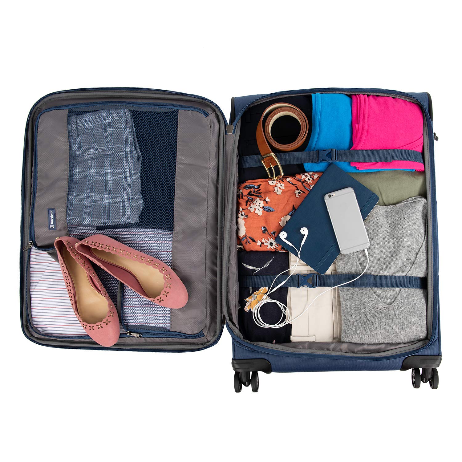Travelpro Tourlite Softside Expandable Luggage with 4 Spinner Wheels, Lightweight Suitcase, Men and Women U6
