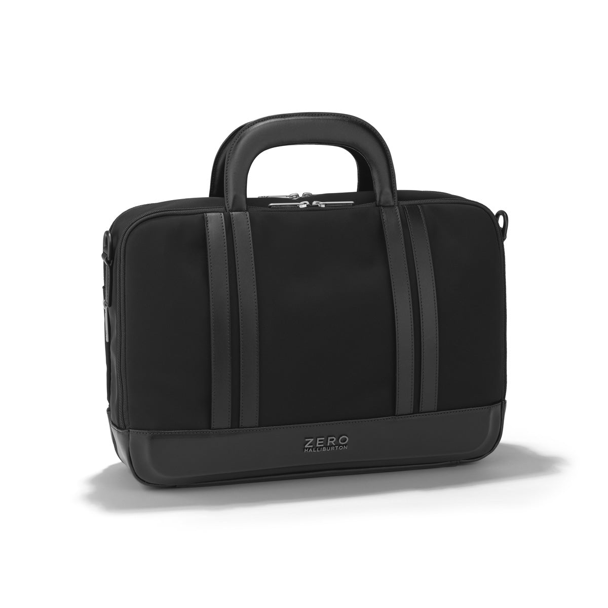 ZERO Halliburton The Journal Nylon Lightweight Briefcase ( Black , Expandable Briefcase ) Black Expandable Briefcase U1