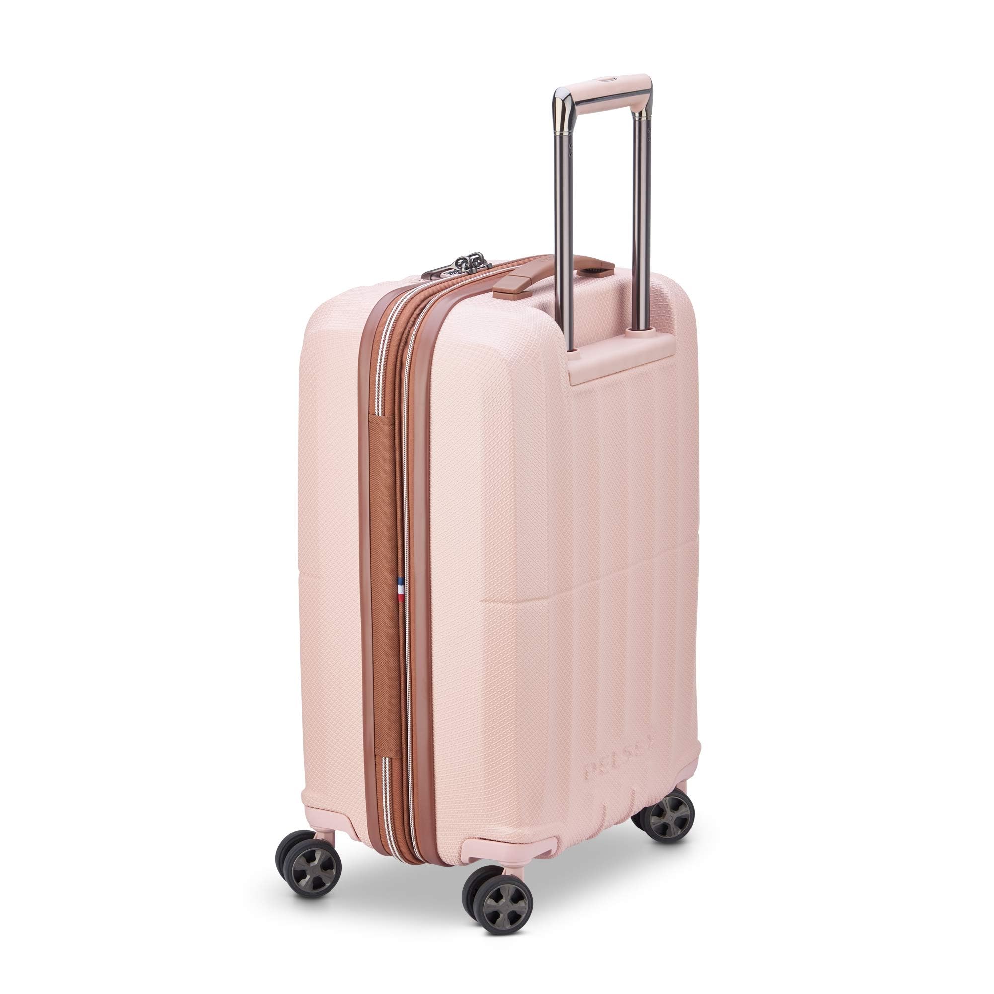 Delsey Paris Carrousel 28" Expandable Carry-On Spinner ( Pink , Checked-Large 28 Inch ) Pink Checked Large 28 Inch U3
