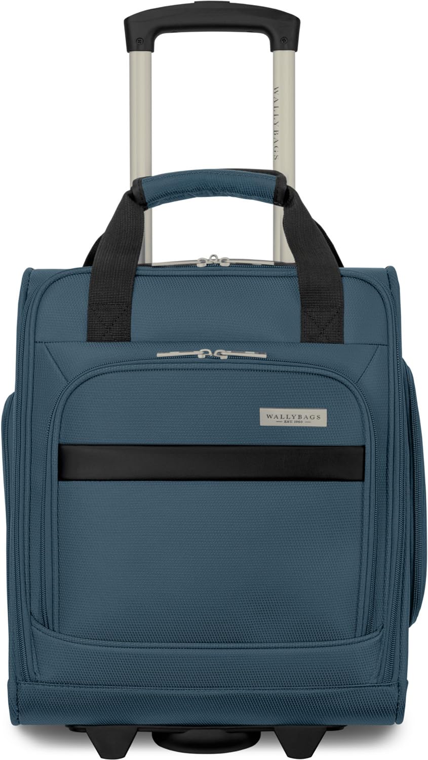 WallyBags Stratford Luggage, 16-Inch Under Seat Bag ( Teal , 16-Inch Under Seat Bag ) Teal 16 Inch Under Seat Bag U1