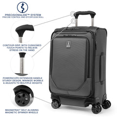 Travelpro Crew Classic Lightweight Softside Expandable Luggage, 2 Wheel Upright Rollaboard Suitcase, Men and Women ( Titanium Grey , Carry On 21-Inch ) Titanium Grey Carry On 21 Inch U11