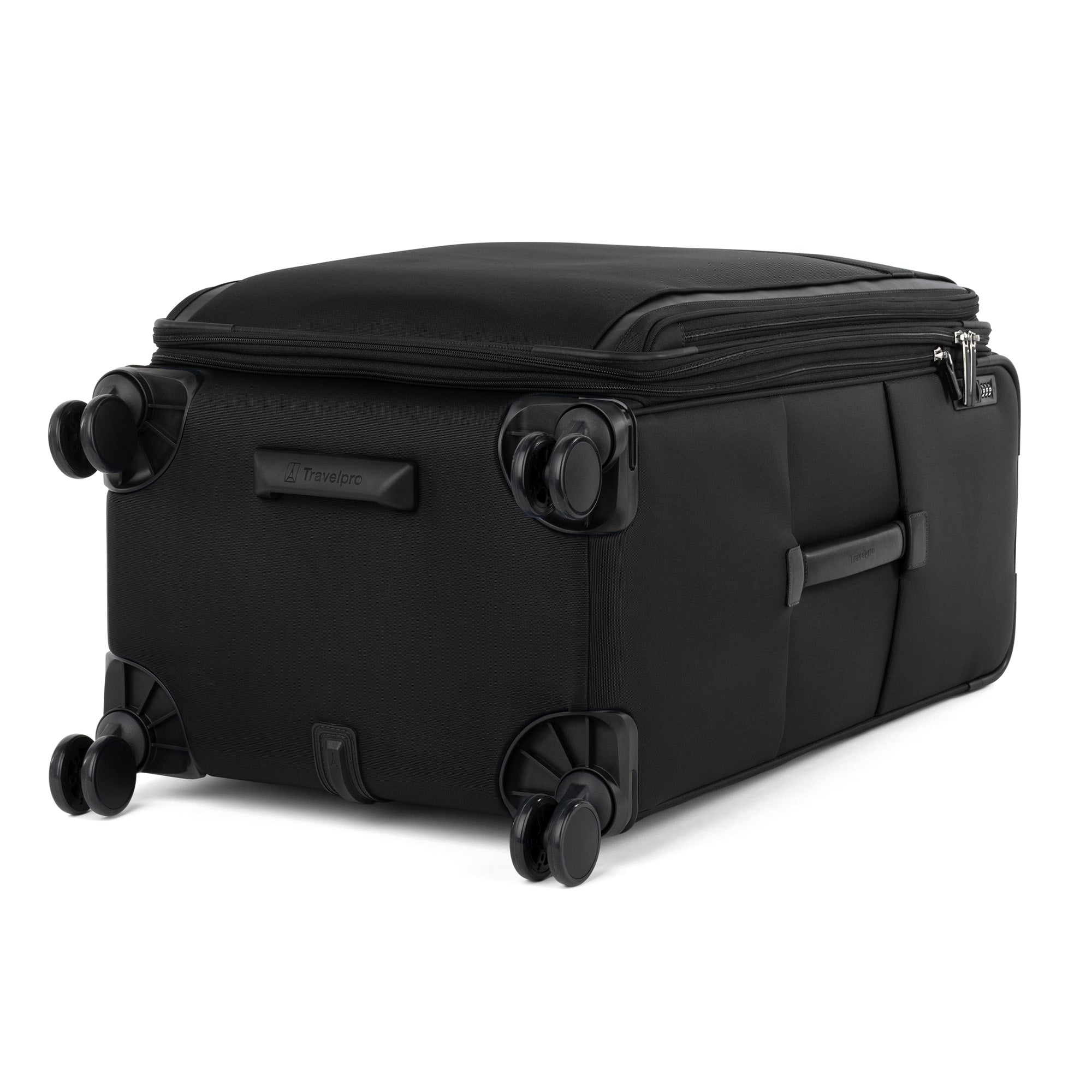 Travelpro VersaPack+ Lightweight Softside Expandable Checked Luggage, 8 Spinner, TSA Lock, Checked Large 29-Inch ( Black , Checked Large ) Black Checked Large U3
