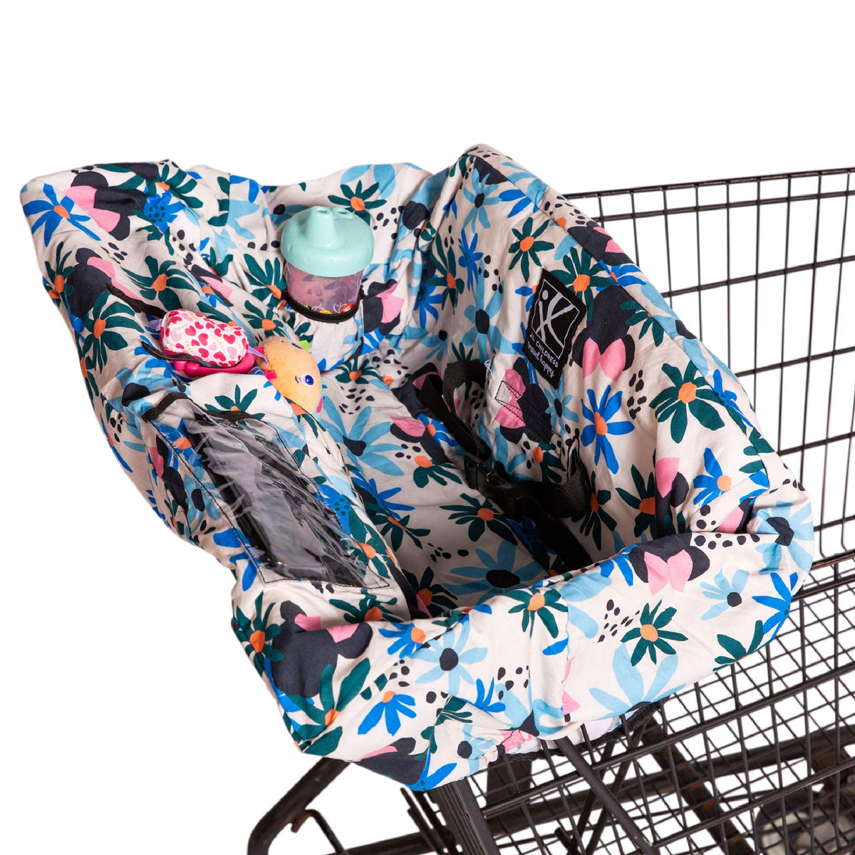 J.L. Childress Disney Baby by Shopping Cart & High Chair Cover for Baby to Toddler ( Minnie Floral , One Size ) Minnie Floral One Size U1