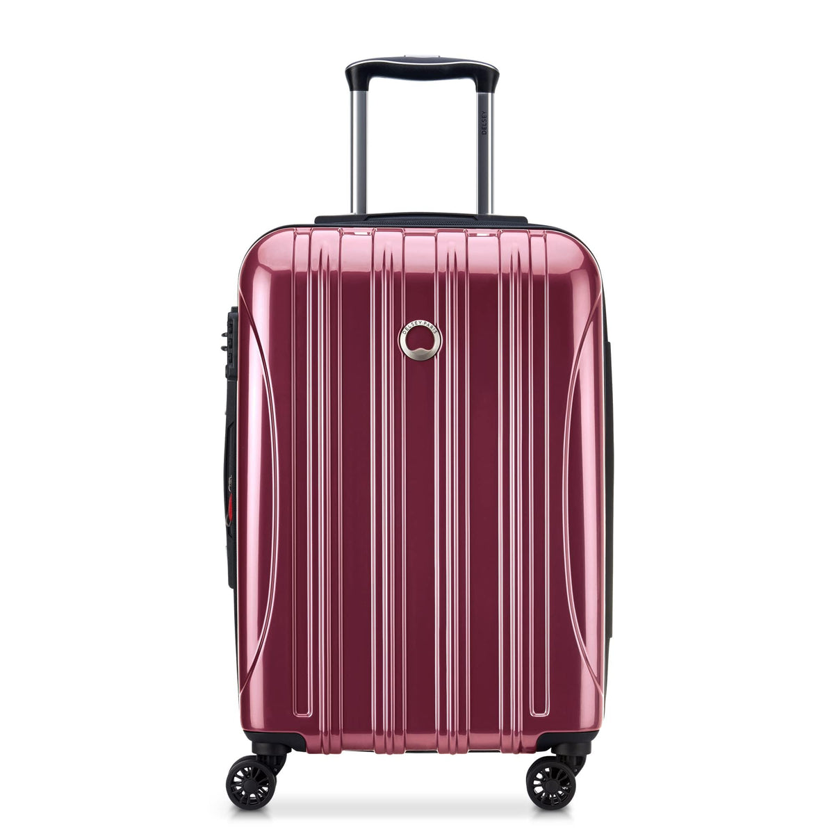 DELSEY Paris Helium Aero Hardside Expandable Luggage with Spinner Wheels ( Peony Pink , Carry-On 21 Inch ) Peony Pink Carry On 21 Inch U1