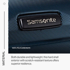 Samsonite Omni Pc Hardside Expandable Luggage with Spinner Wheels Teal Checked Large 28 Inch U16
