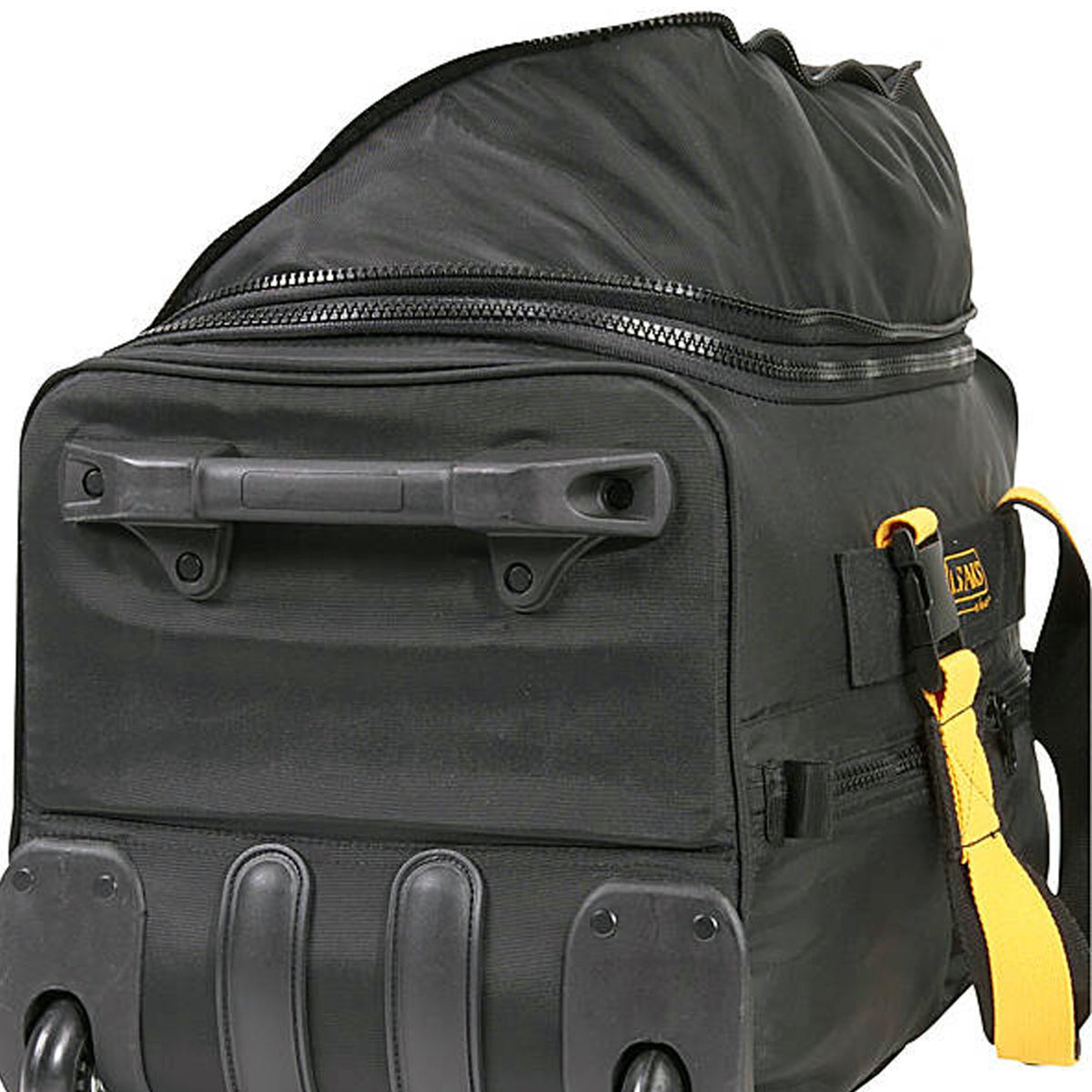 A.SAKS Luggage Lightweight Rolling Trolley Duffel with Wheels ( Black , One Size ) Black One Size U3
