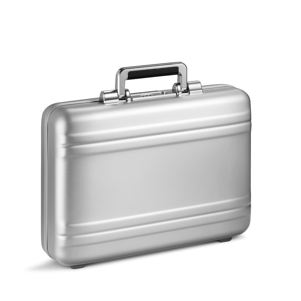 ZERO Halliburton Classic Aluminum 3.0 Compact Carry-On, Zipperless, 4 Spinner Wheels, Interior Organization, Telescoping Pull Handle, Carry-Handle, Latch Lock- TSA Accepted ( Silver , Attache Small ) Silver Attache Small U1