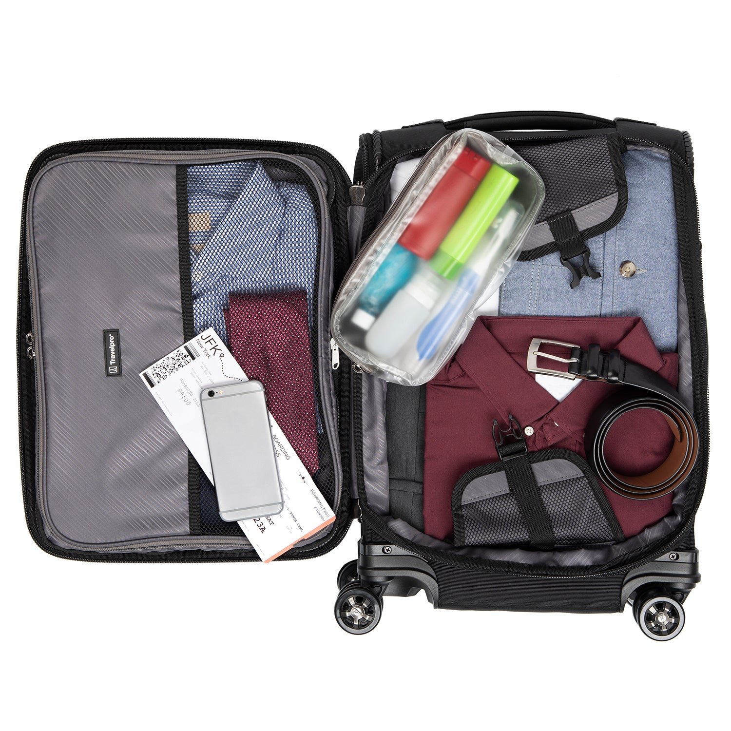 Travelpro Crew Versapack Softside Expandable Spinner Wheel Luggage ( Jet Black , Carry-On 20-Inch ) Jet Black Carry On 20 Inch U9
