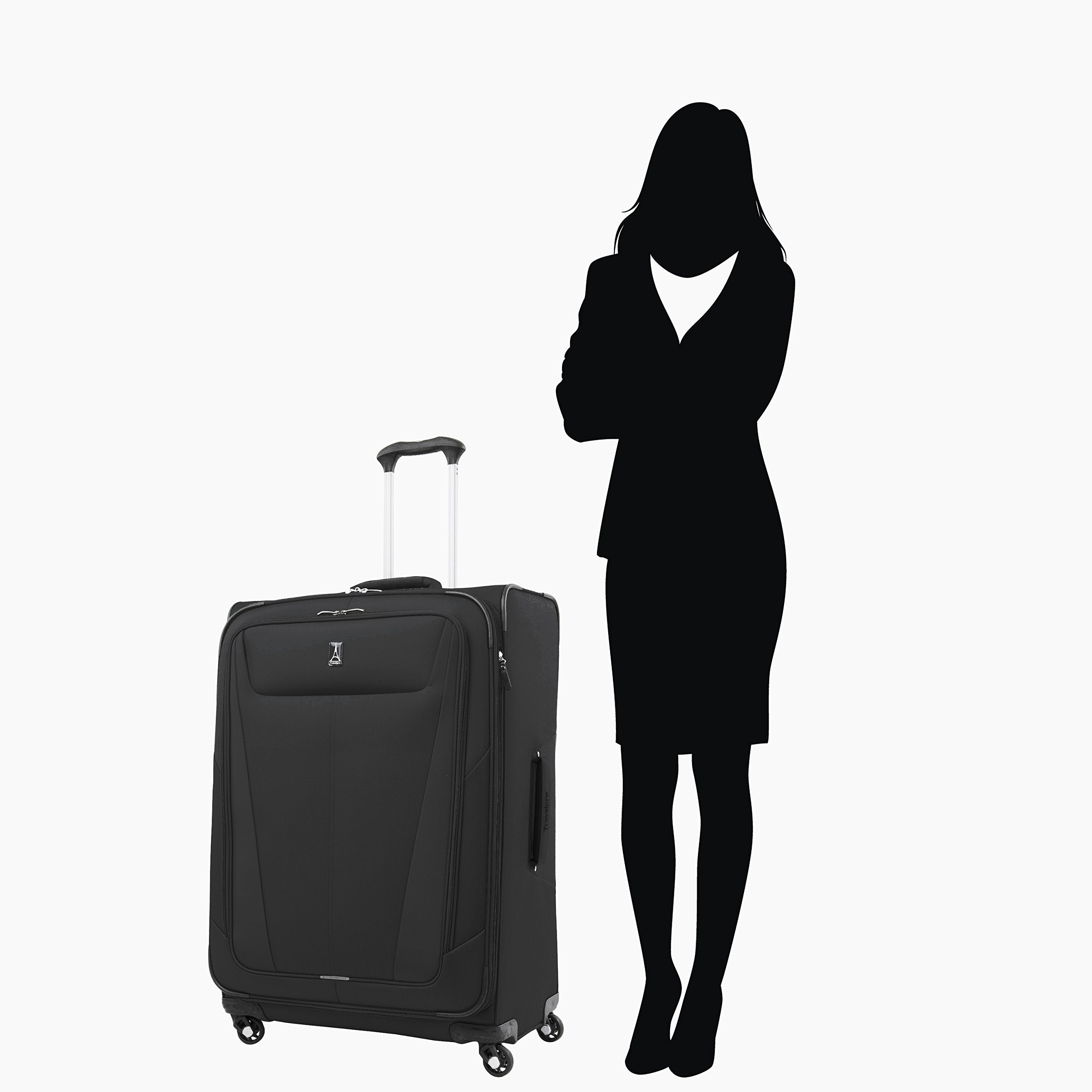 Travelpro Maxlite 5 Softside Expandable Luggage with 4 Spinner Wheels, Lightweight Suitcase, Men and Women ( Black , 3-Piece Set (21/25/29) ) Black 3 Piece Set 21 25 29 U2