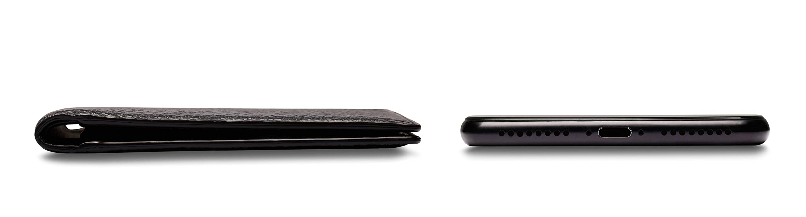 Bosca ITALIA Slim 8-Slot Men's Pocket Wallet Made In Italy, Monfrini Collection ( Black , One Size ) Black One Size U2