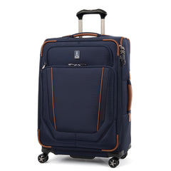 Travelpro Crew Versapack Softside Expandable Spinner Wheel Luggage ( Patriot Blue , Checked-Medium 25-Inch ) Patriot Blue Checked Medium 25 Inch U3