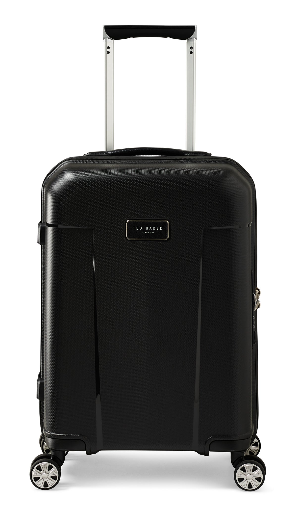 Ted Baker Flying Colours Hardside Trolley 4 Wheel Spinner, TSA Lock, Lightweight Suitcase, Men and Women ( Jet Black , 20-Inch Carry-On ) Jet Black 20 Inch Carry On U1