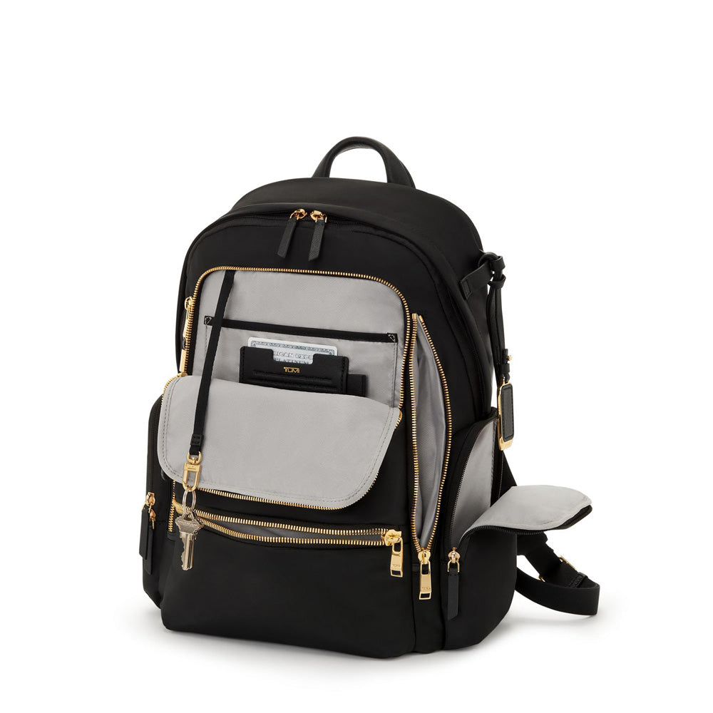 TUMI Celina Backpack ( Black/Gold , One Size ) Black/Gold One Size U1