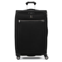 Travelpro Platinum Elite Softside Expandable Luggage, 8 Wheel Spinner Suitcase, USB Port, Suiter, Men and Women Shadow Black Checked Large 29 Inch U9