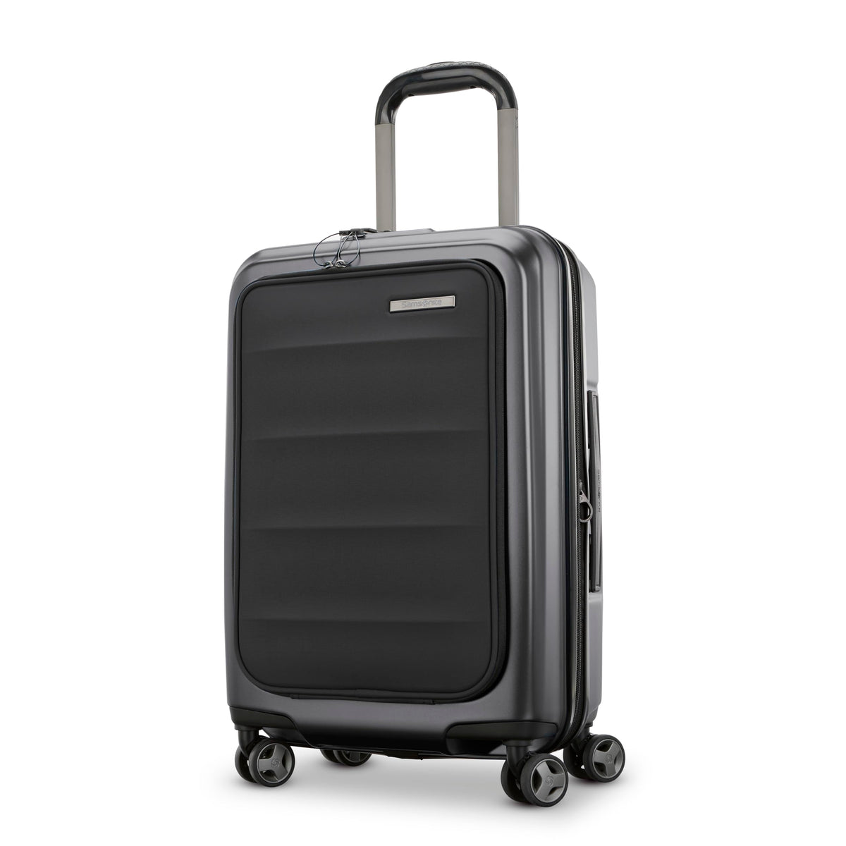 Samsonite Octiv Hardside Spinner ( Stealth Black , Front Pocket Carry-On 21 inch ) Stealth Black Front Pocket Carry On 21 Inch U19