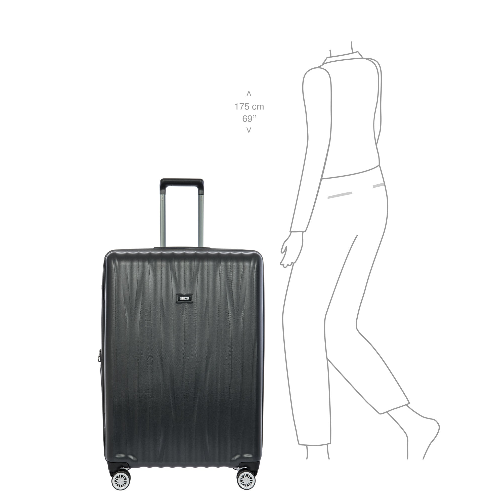 Bric's Cervia 30" Expandable Spinner ( Dark Grey , 30-Inch ) Dark Grey 30 Inch U2