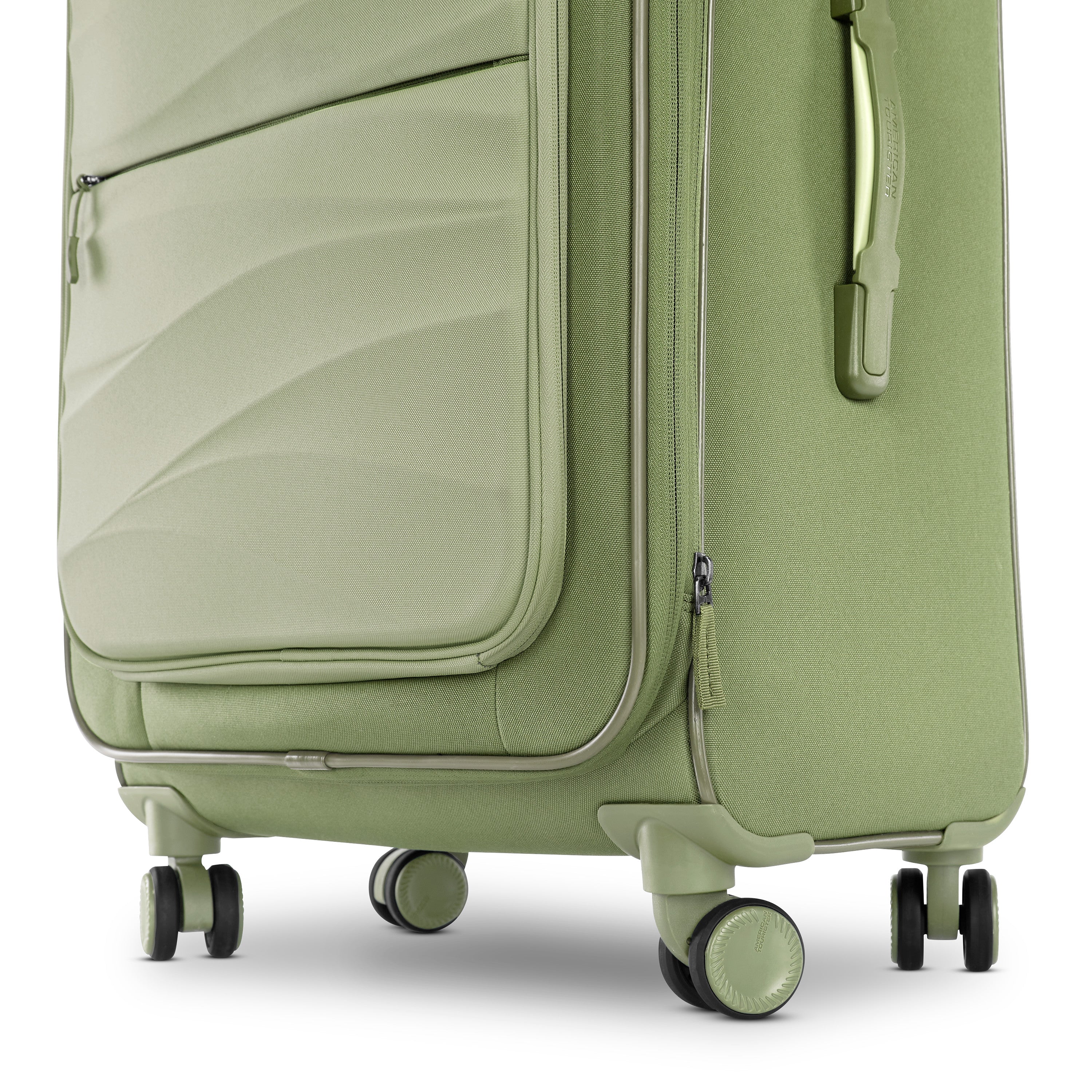 American Tourister Cascade Softside 4 Wheel Spinner, TSA Lock, Lightweight Suitcase, Men and Women ( Sage Green , 3PC Set (20"/24"/28") ) Sage Green 3 PC Set 20 24 28 U3