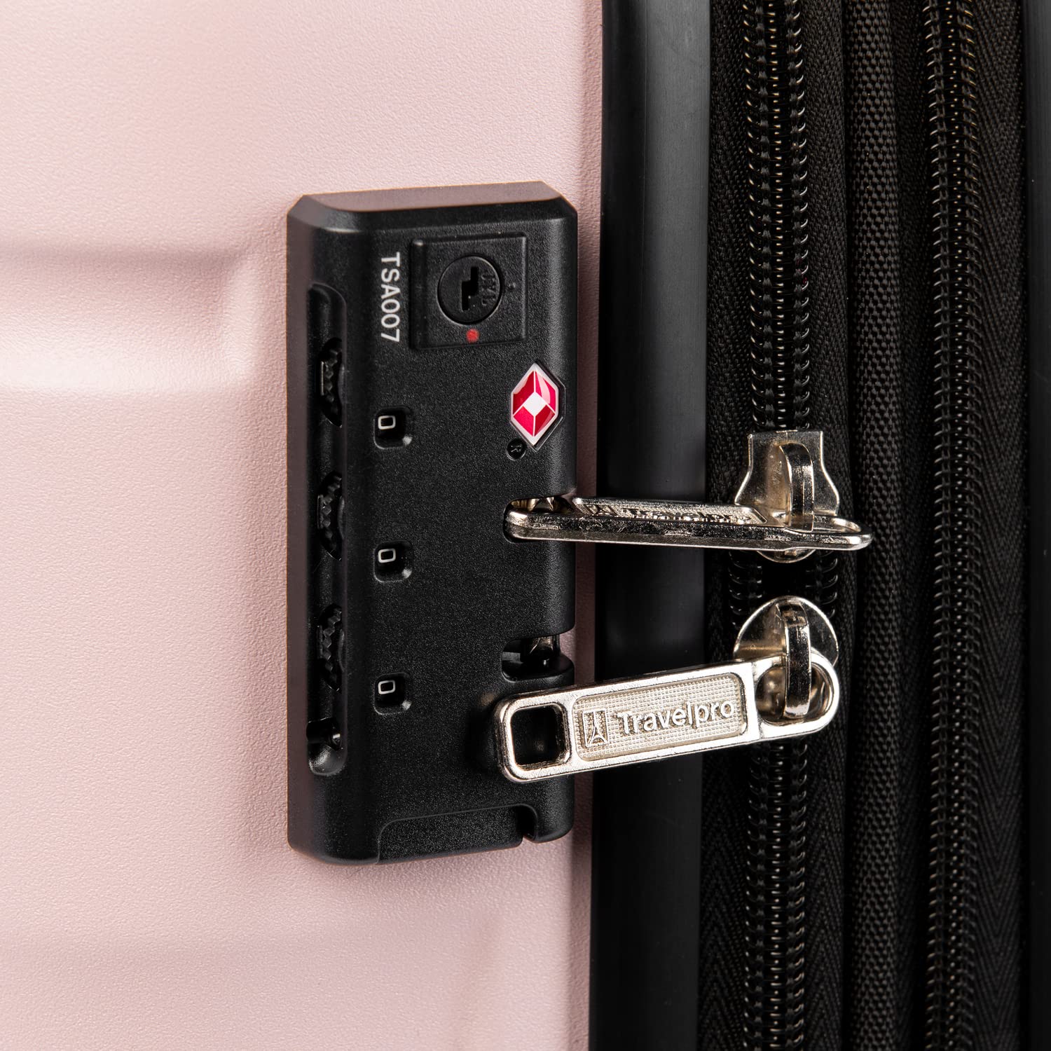Travelpro Runway Hardside 2-Piece Expandable Spinner Set (20/25") ( Powder Pink , 2-Piece Set (20/25) ) Powder Pink 2 Piece Set 20 25 U1