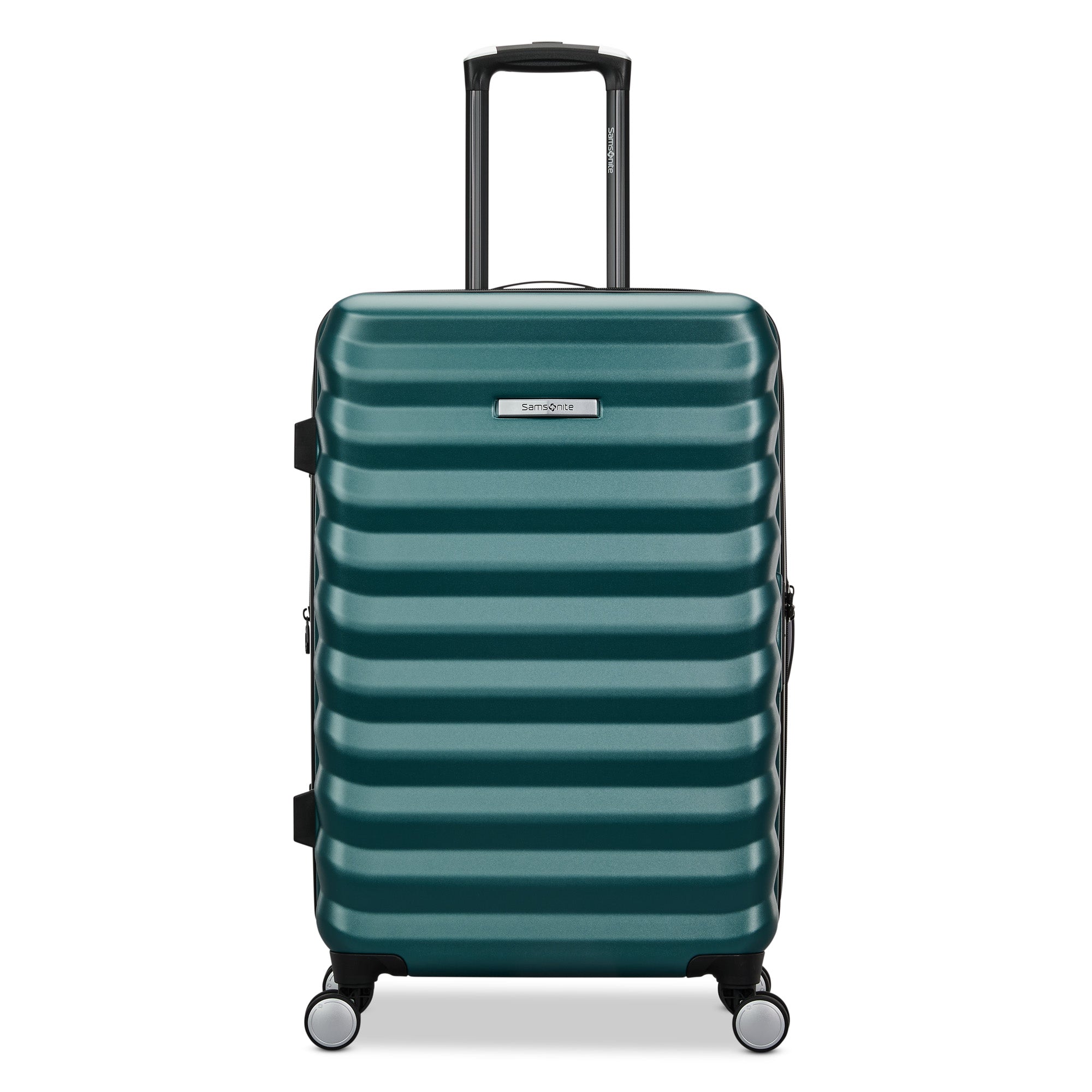 Samsonite Hard-Sided 24-Inch Lightweight Checked Medium Expandable Element Suitcase: Durable, 360 Spinner Wheels, Adjustable Telescopic Handle, TSA-Approved Lock ( Bistro Green , 24-Inch Checked-Medium ) Bistro Green 24 Inch Checked Medium U1