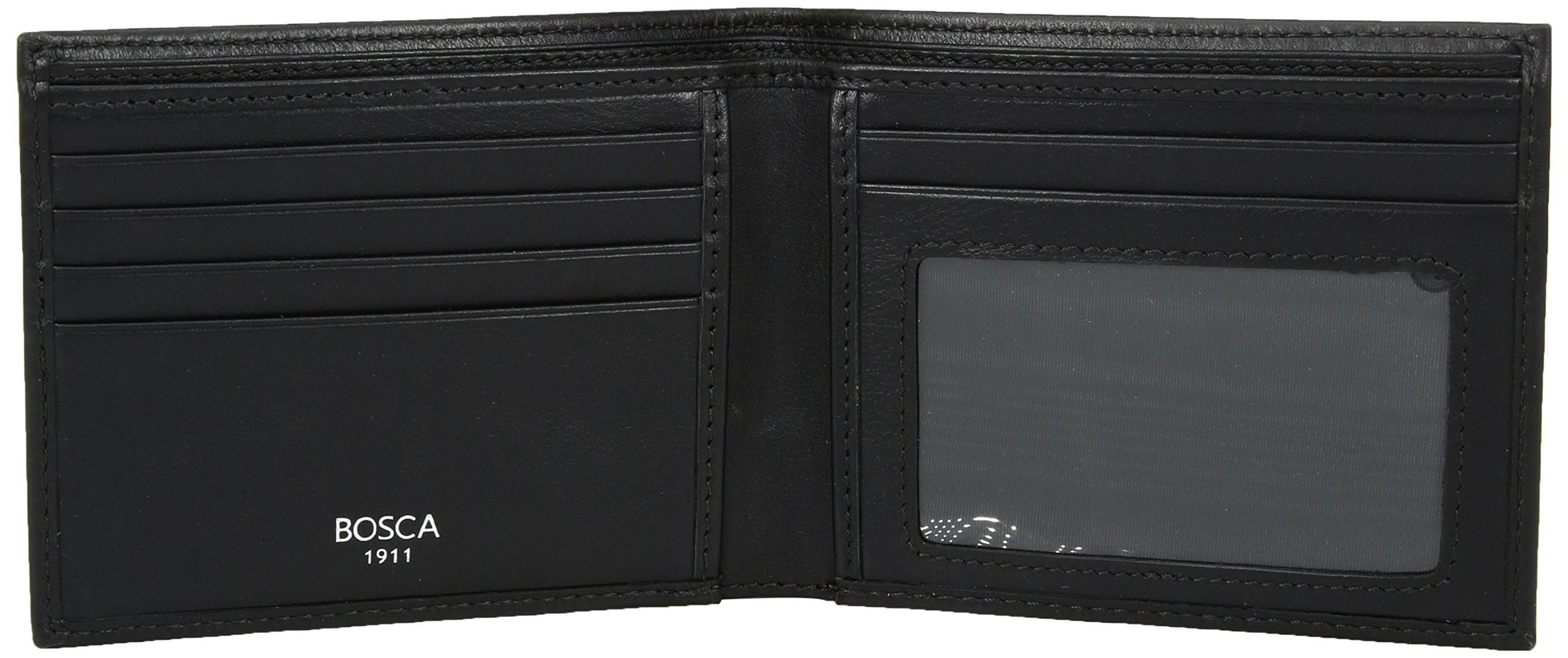 Bosca Men’s Wallet, Nappa Vitello Leather Executive I.D. Wallet with RFID Blocking ( Black , One Size ) Black One Size U3