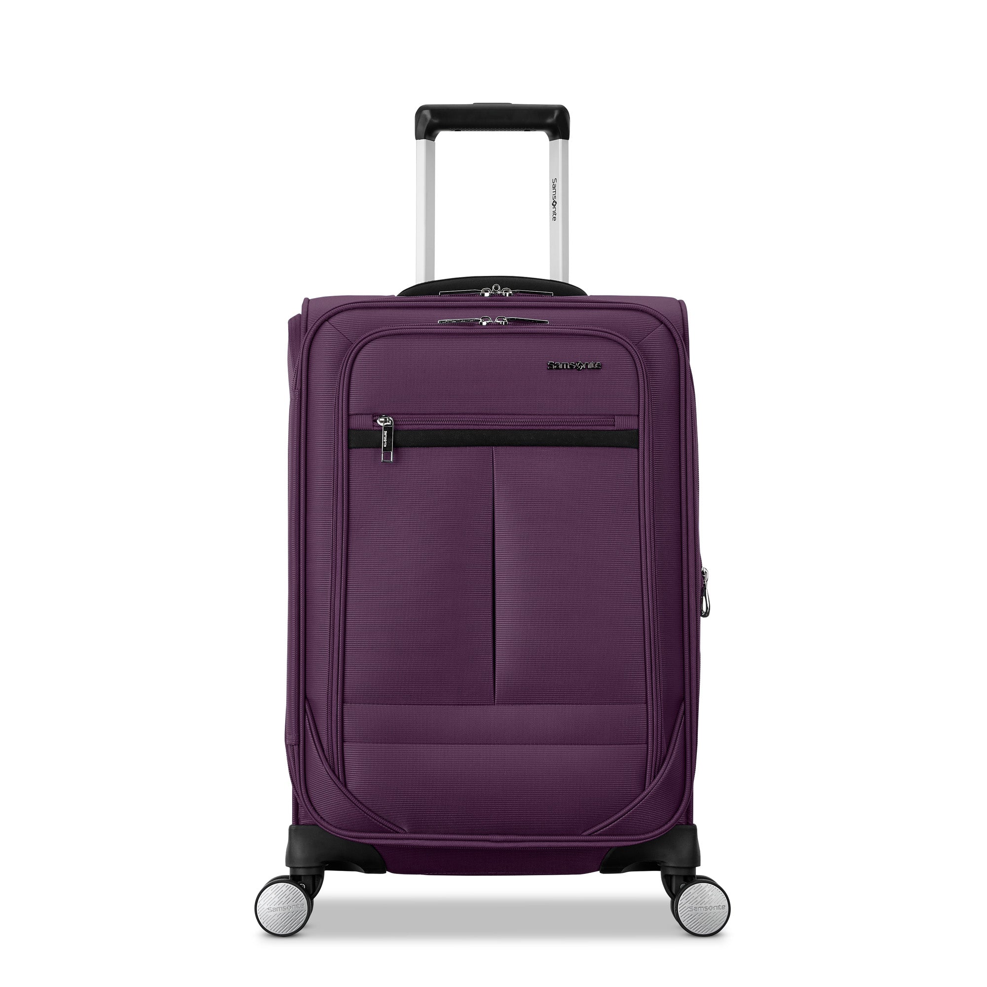 Samsonite Element Carry-On Soft-Sided Expandable 21-Inch Suitcase: Airline Approved for Most Major Airlines, Durable, 360 Spinner Wheels, Adjustable Handle, 2 Front & Side Pocket ( Purple , 21-Inch Carry-On ) Purple 21 Inch Carry On U5
