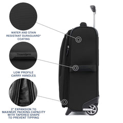 Travelpro Maxlite 5 Softside Expandable Upright 2 Wheel Luggage, Lightweight Suitcase, Men and Women ( Black , Carry-on 20-Inch ) Black Carry On 20 Inch U9