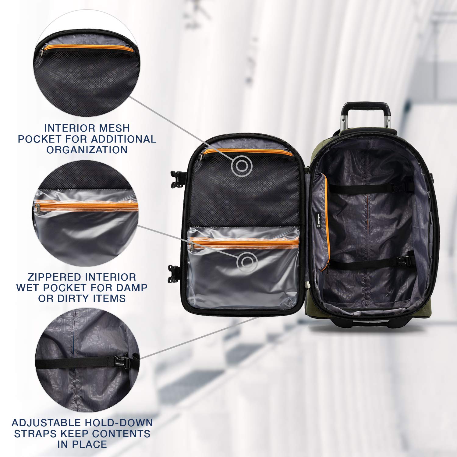 Travelpro Unisex-Adult Bold Softside Expandable Rollaboard Upright Luggage ( Olive/Black , Carry-On 22-Inch ) Olive/Black Carry On 22 Inch U6